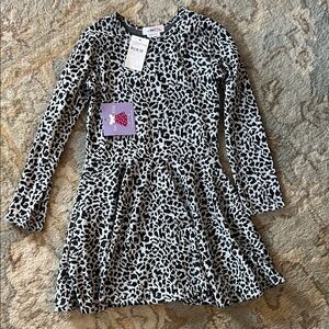 Zara Black and White Animal Print Kids Dress
